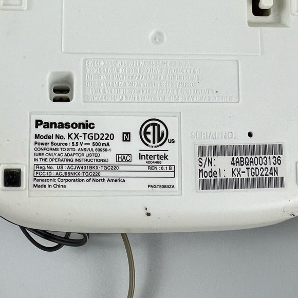 Panasonic KX-TDG20 Cordless Answering Machine Phone Handset DECT 6.0 - Picture 6 of 6